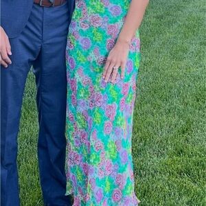 Floral Multicolor Wedding Dress